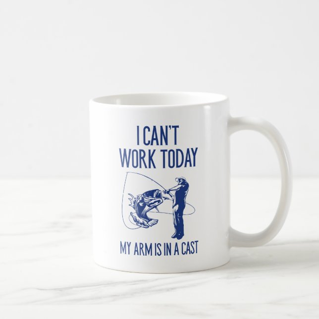 Mug Je ne peux pas travailler aujourd'hui (Droite)