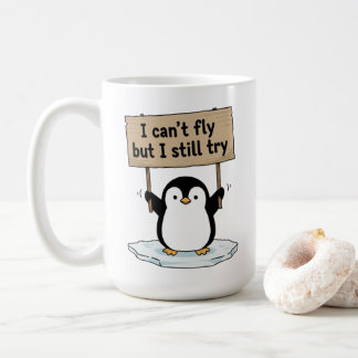 Mug « Je ne peux pas voler mais j'essaie encore » joli