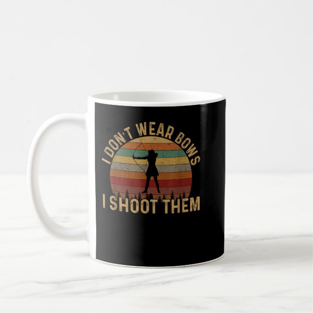 Mug Je ne porte pas de rubans, je les tire, archery fi (Gauche)