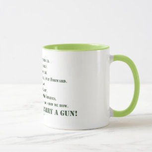 Mug Je ne porterai pas un pistolet