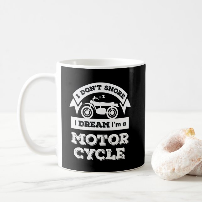 Mug Je ne ronfle pas rêve d'I que je suis un moteur (Avec donut)