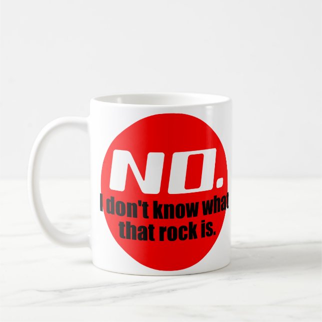Mug Je ne sais pas ce que cette roche est (Rouge) (Gauche)