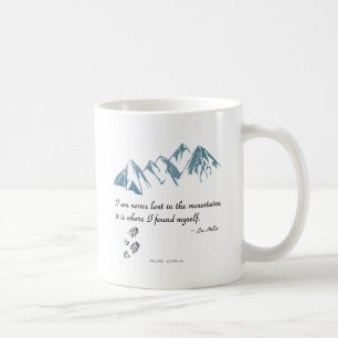 Mug Je ne suis jamais perdu dans les montagnes, c'est 