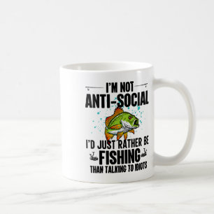 Mug Je ne suis pas asocial, je préférerais juste aller