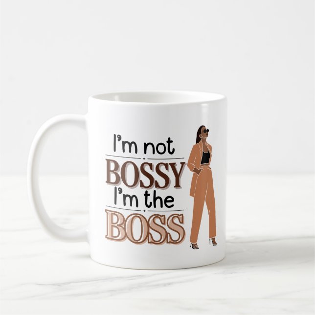 Mug Je ne suis pas Bossy, je suis le patron - Donner d (Gauche)