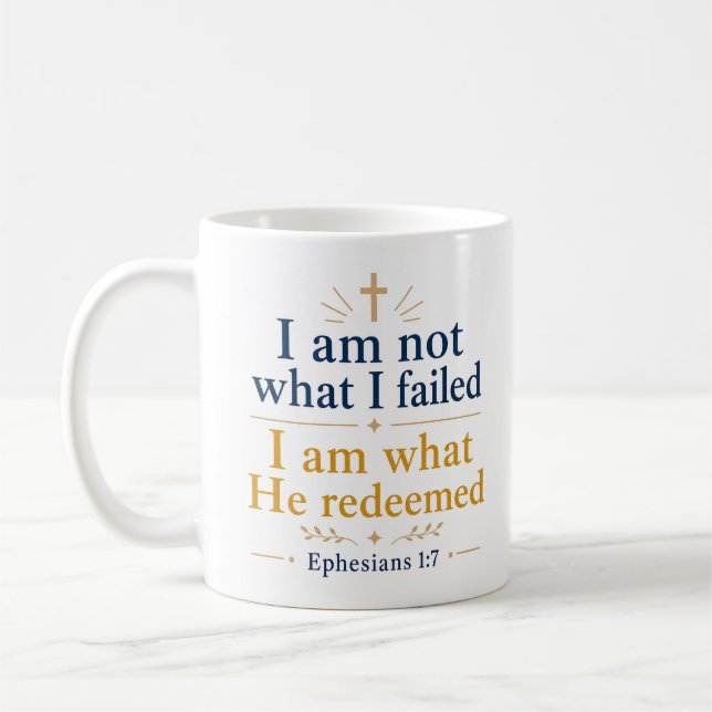 Mug Je ne suis pas ce que j'ai échoué. Je suis ce qu'I (Gauche)