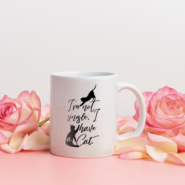 Mug Je ne suis pas célibataire, j'ai un chat (Créateur téléchargé)