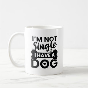Mug Je ne suis pas célibataire j'ai un chien
