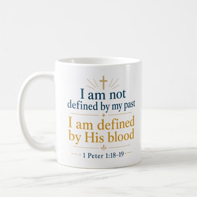 Mug Je ne suis pas défini par mon passé mais par Son S (Gauche)