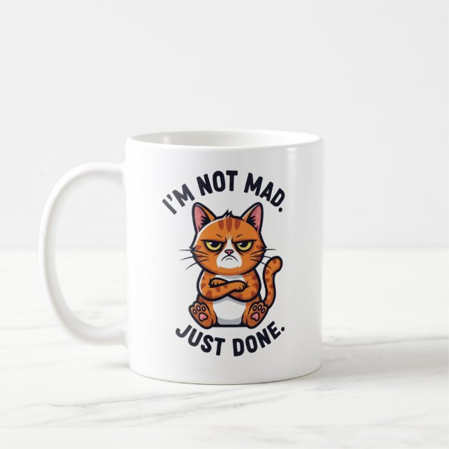 Mug Je ne suis pas en colère, j'en ai juste fini (Gauche)