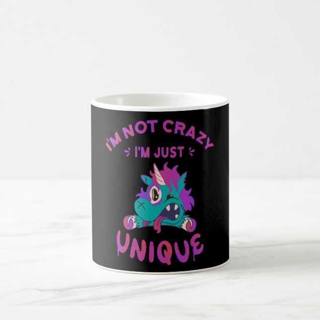 Mug Je ne suis pas fou je suis juste unique, Mad Unico (Centre)