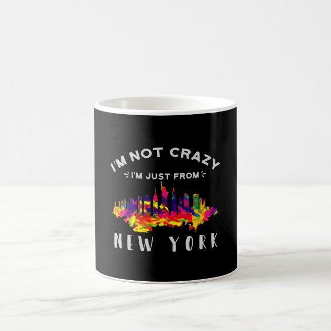 Mug Je ne suis pas fou, je viens de New York (Centre)