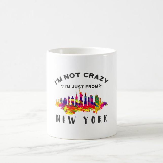 Mug Je ne suis pas fou, je viens de New York (Centre)