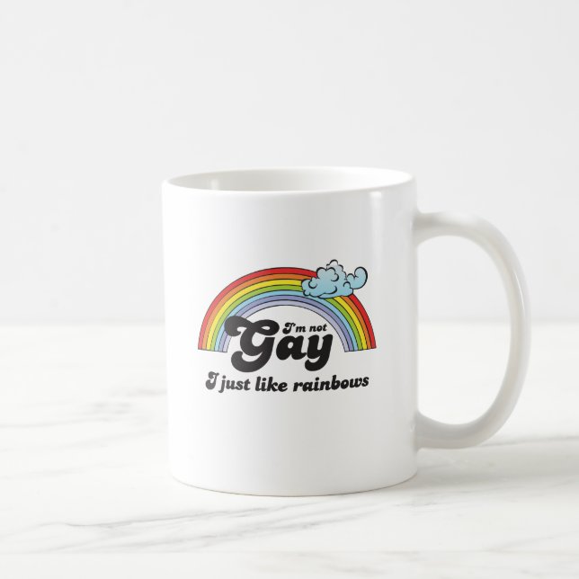 Mug Je ne suis pas gay foncé (Droite)