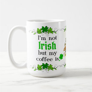 Mug Je ne suis pas irlandais mais mon café est - Lepre