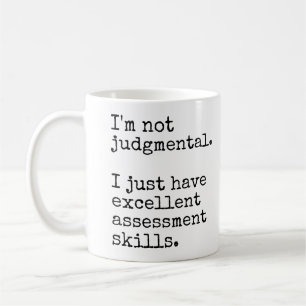 Mug Je ne suis pas Jugmentalement drôle Bureau