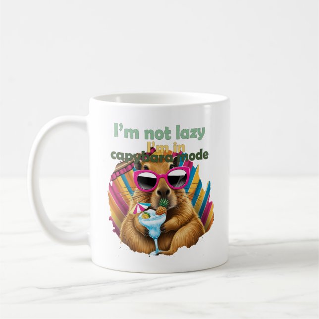 Mug Je ne suis pas paresseux, je suis en mode capybara (Gauche)