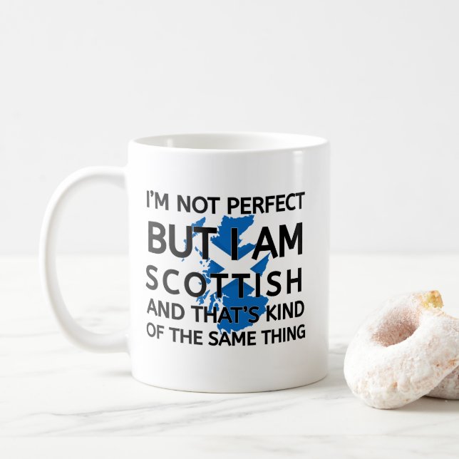 Mug Je ne suis pas parfait Je suis écossais Funny Scot (Avec donut)