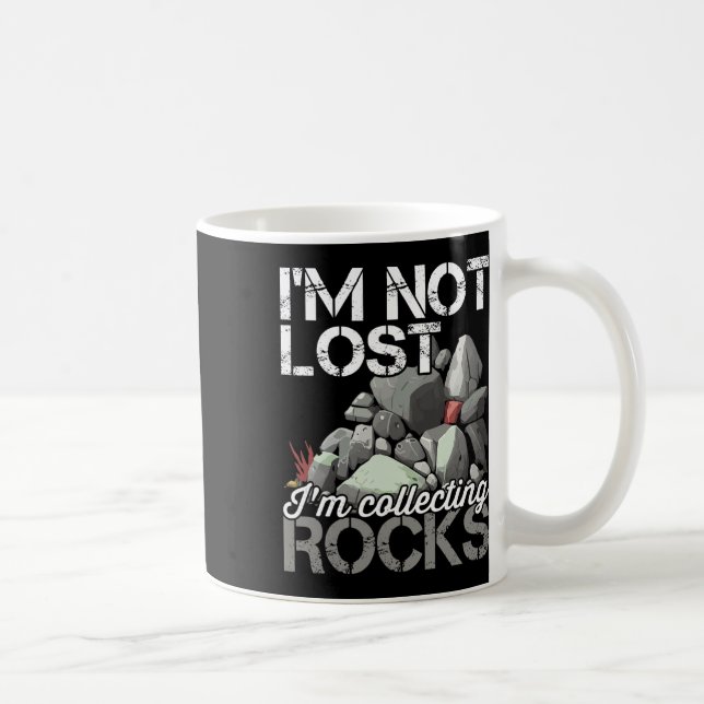 Mug Je ne suis pas perdu Je collecte des roches Géolog (Droite)