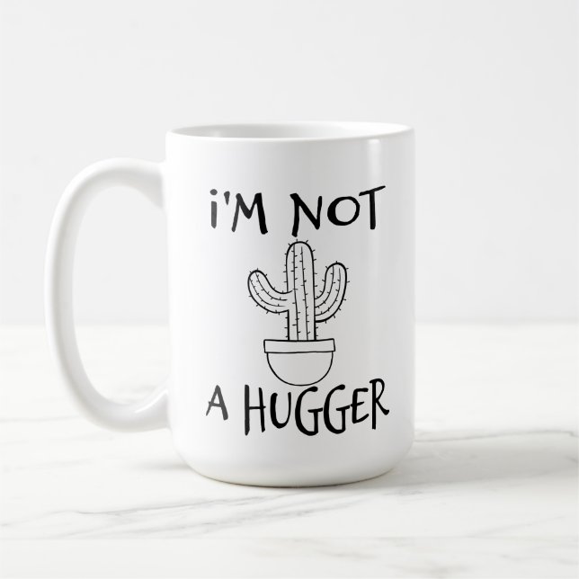 Mug Je ne suis pas un câlin fun cactus  (Gauche)