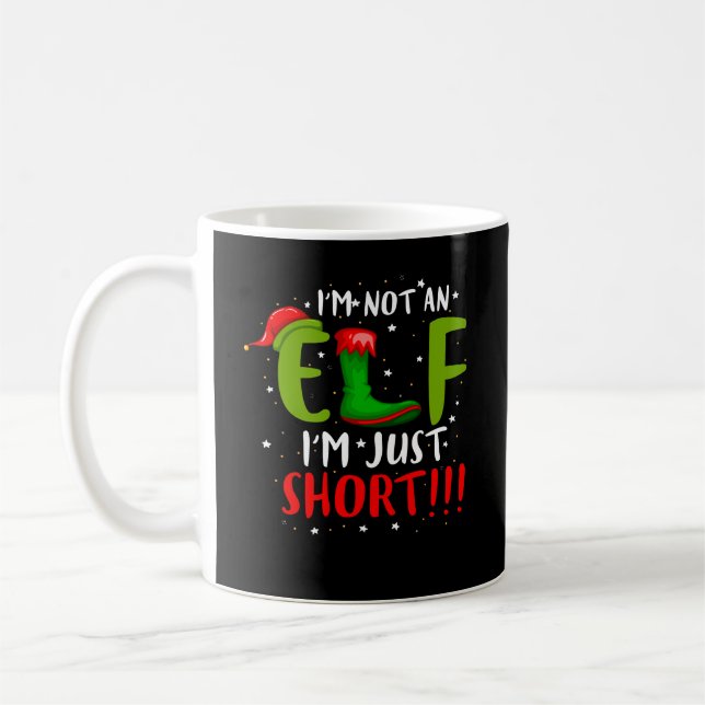 Mug Je ne suis pas un elfe Je ne suis qu'à Noël court (Gauche)
