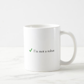 Mug Je ne suis pas un Robot Funny Humour de vérificati