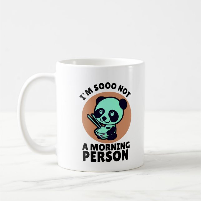 Mug Je ne suis pas une personne du matin Panda (Gauche)
