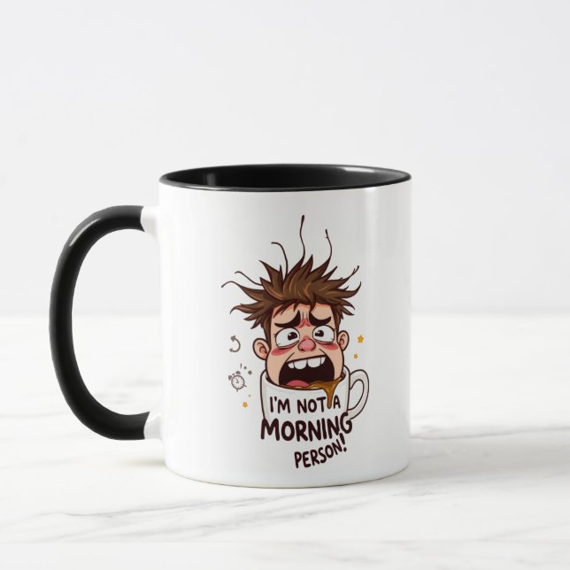 Mug "Je ne suis pas une personne matinale" (homme) (Gauche)