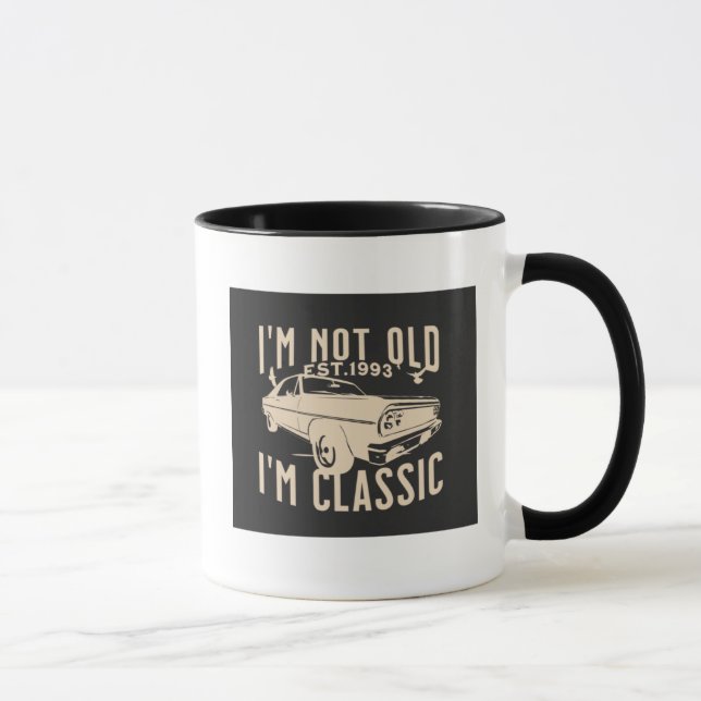 Mug Je ne suis pas vieux Im classique moderne voiture  (Droite)