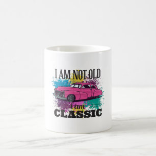Mug Je ne suis pas vieux Je suis classique Grungy Colo