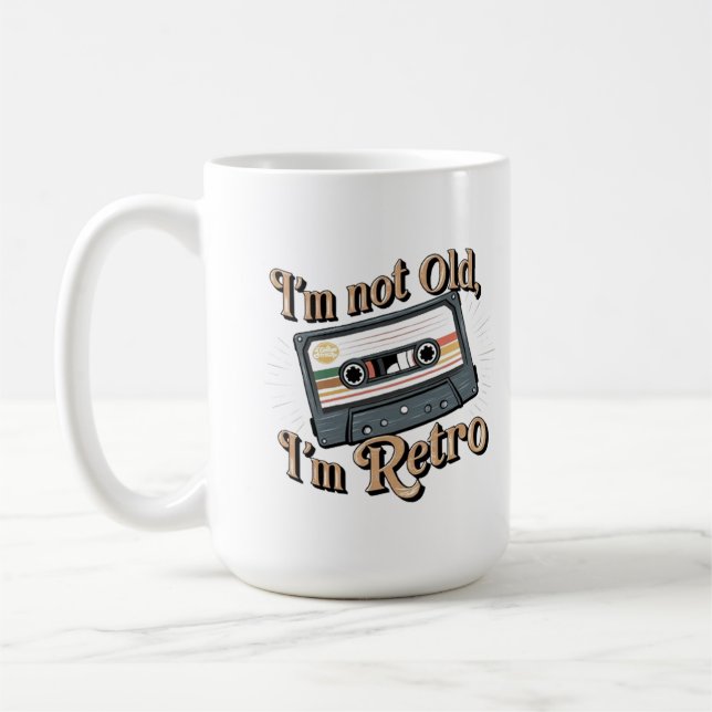 Mug Je ne suis pas vieux, je suis rétro (Gauche)