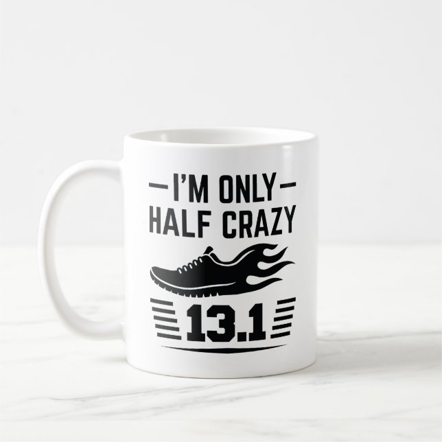 Mug Je ne suis qu'à moitié fou (Gauche)