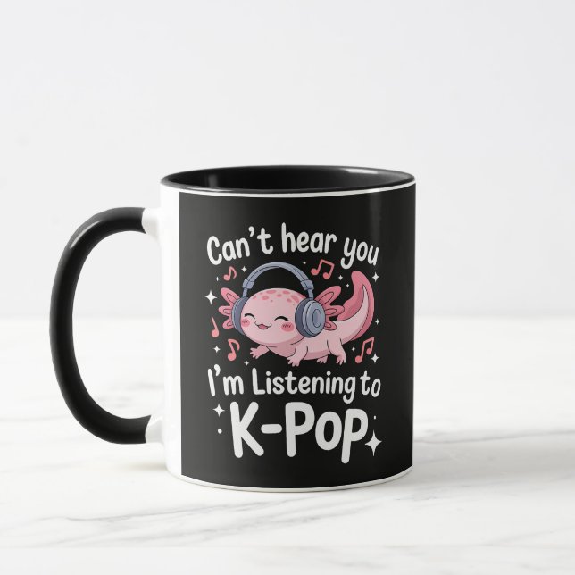 Mug Je ne t'entends pas, j'écoute du K-Pop (Gauche)