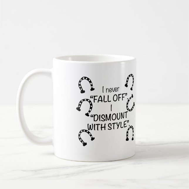 Mug Je ne tombe jamais, je descends avec style (Gauche)