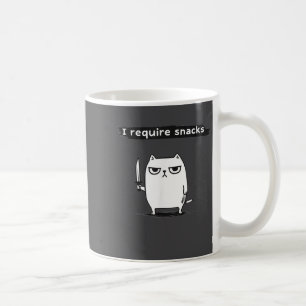 Mug Je nécessite des collations Chat Angry Drôle Mème