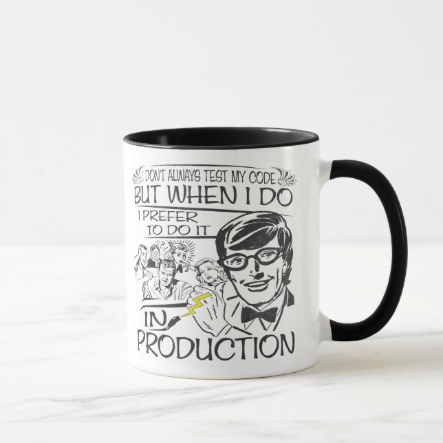 Mug Je n'examine pas toujours mon code (Droite)