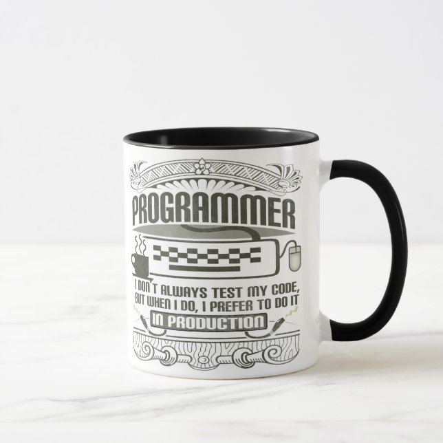 Mug Je n'examine pas toujours mon code (Droite)