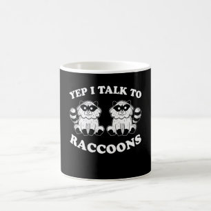 Mug Je Parle À Raccoons Animal Panda Raccoon Motif Cad