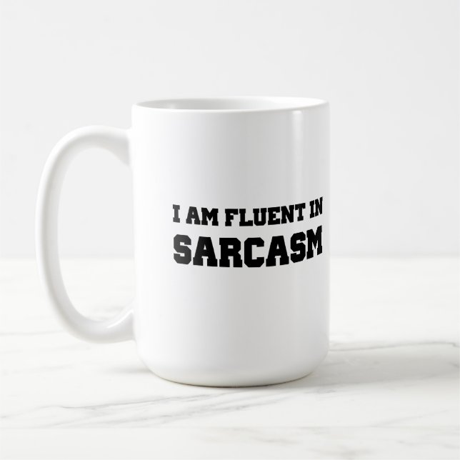 Mug Je parle couramment le sarcasme (Gauche)