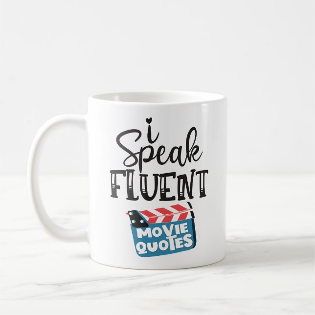 Mug Je parle couramment les citations de film amusant  (Gauche)