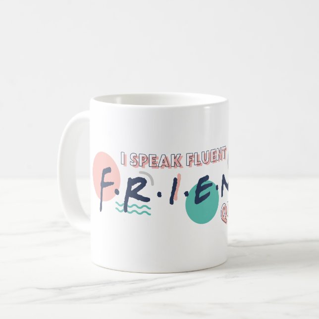 Mug Je parle couramment les citations FRIENDS™ (Devant gauche)