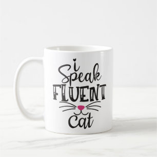 Mug Je parle couramment l'humour du chat