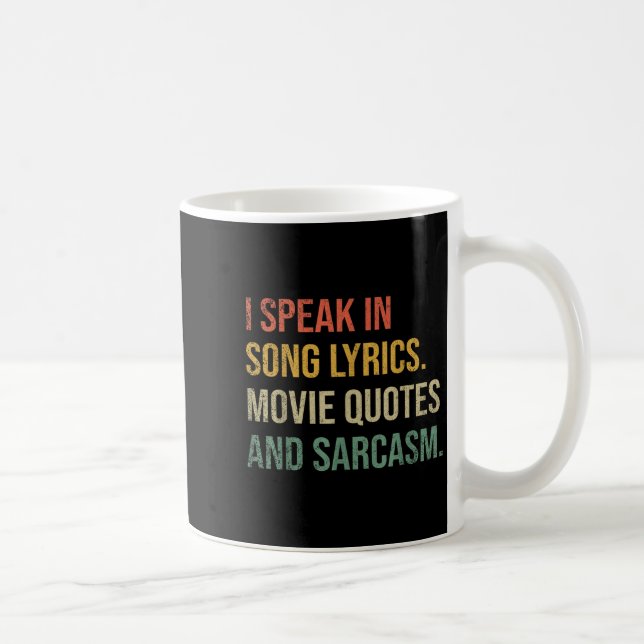 Mug Je Parle Dans Les Citations De Film Chanson Parole (Droite)