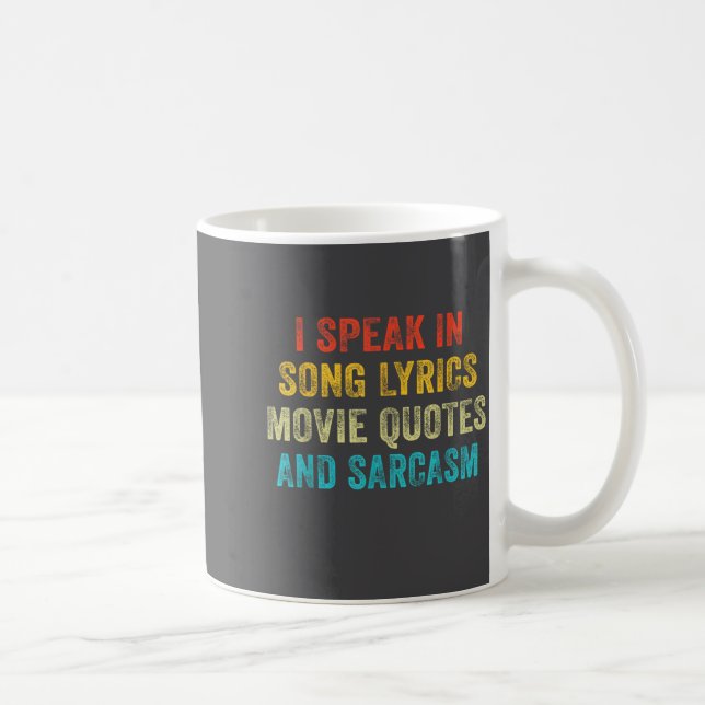 Mug Je parle en citations de films, paroles de chanson (Droite)