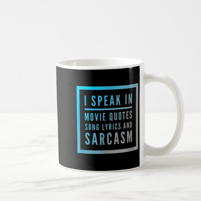 Mug Je parle en citations de films, paroles de chanson (Droite)