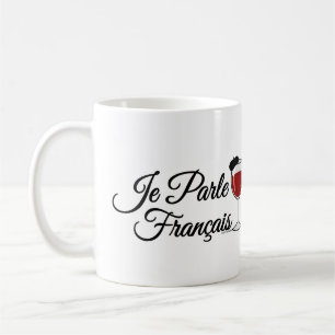 Mug Je Parle Francais je parle le béret en verre de