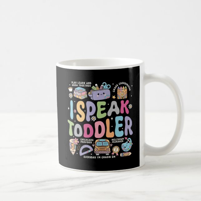 Mug Je parle le langage des tout-petits Doodle École C (Droite)