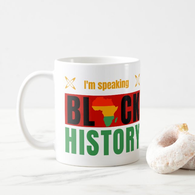 Mug Je parle Mois de l'histoire des Noirs Enseignants  (Avec donut)