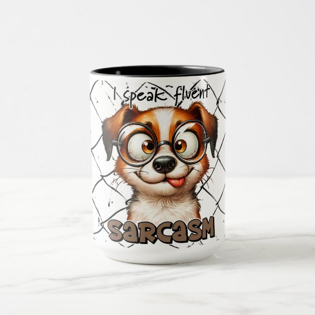 Mug "Je Parle Sarcasme Fluent." Café/Thé (Centre)