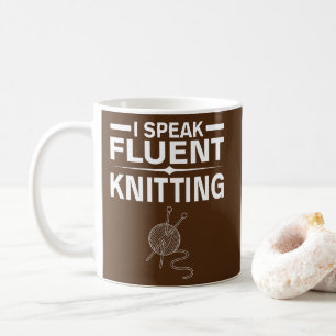 Mug Je Parle Tricot Fluent Drôle Dire Graphique